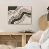 Golven - Zwart - Zandkleur PET vilt klein -sfeer3