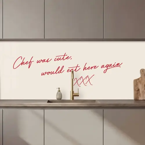 Chef was cute would eat here agian keuken achterwand 2 middel zz_3dshopping