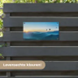 Luchtballonnen - Bergen - Zonsopgang - Landschap tuinposter los doek klein -sfeer3
