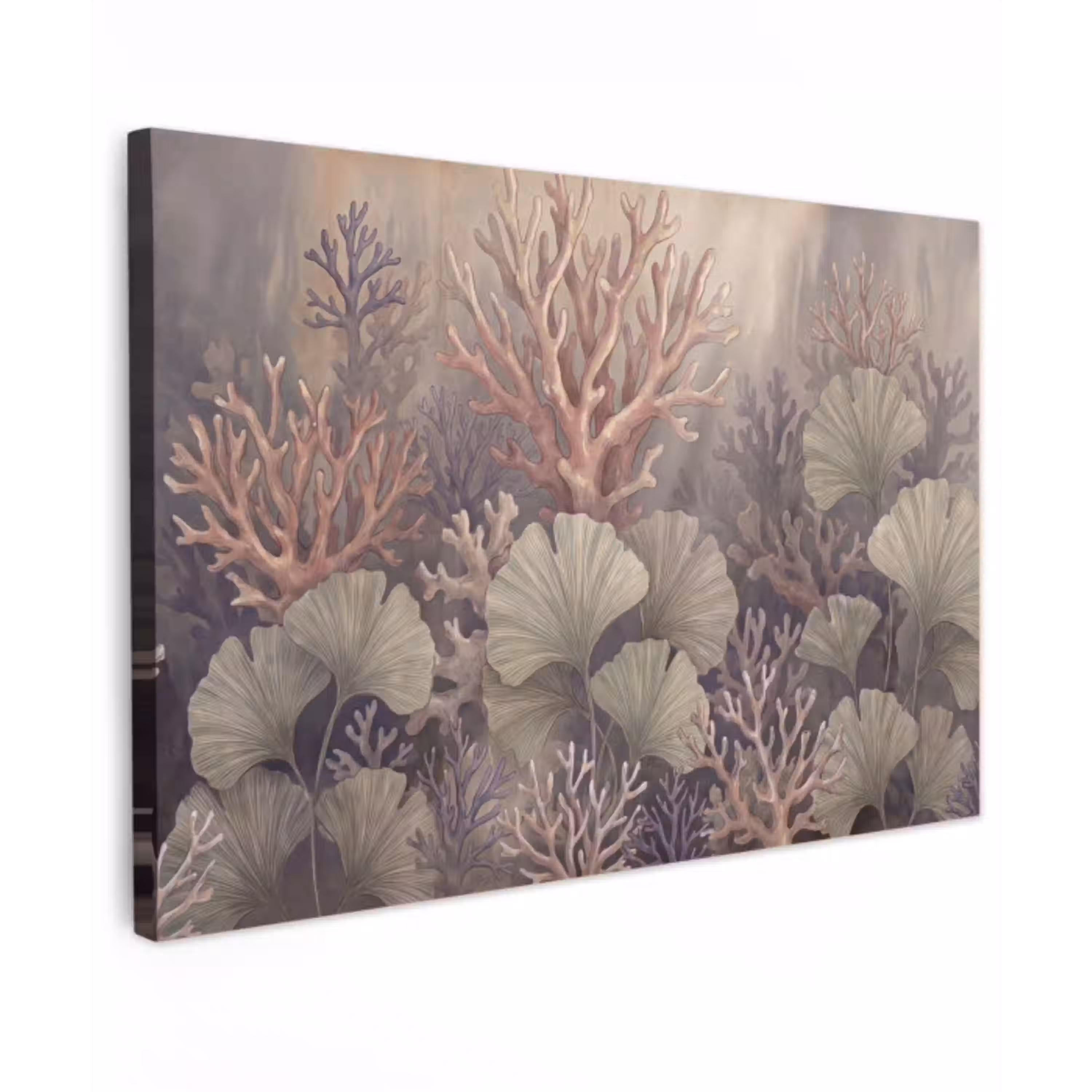 Plant - Bladeren - Zee - Illustratie - Groen canvas 2cm klein -z3d