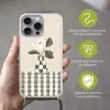 Vaas - Geruit - Groen - Bloem Hoesje iPhone 16 Pro Max met koord klein -sfeer2_NL