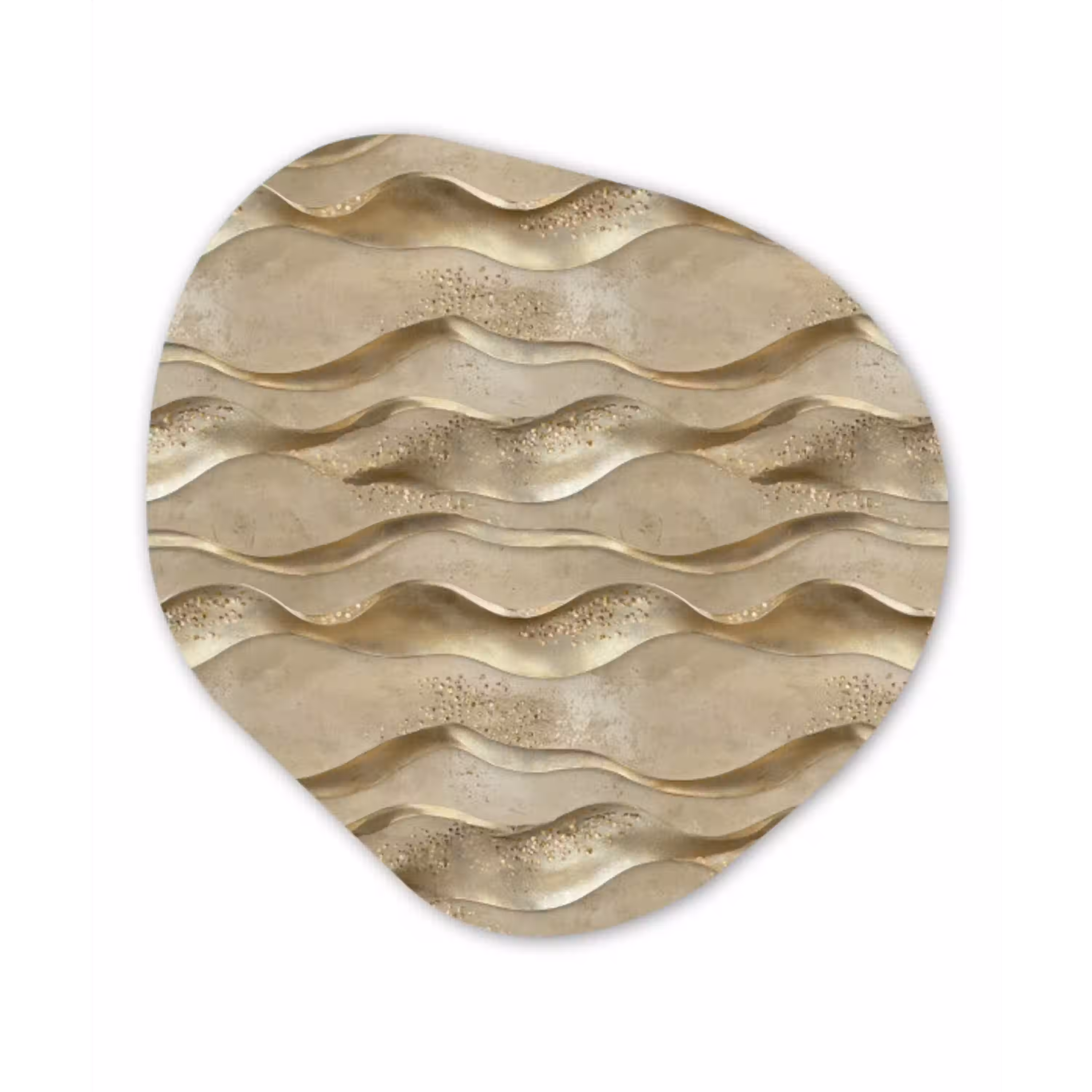 Golven - Patroon - Goud Wandcirkel Organisch Forex 3mm klein 629 -3d