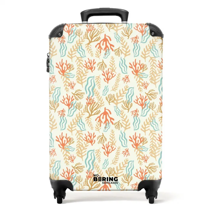 Koraal patroon kleurrijk NBS - Handbagage koffer - Kinderen Unisex middel -productfoto_recht