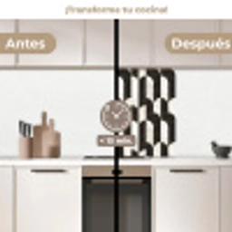 Bogen - Tegels - Marmer - Zwart - Wit keuken achterwand 2 middel 865 -voor-na2_ES