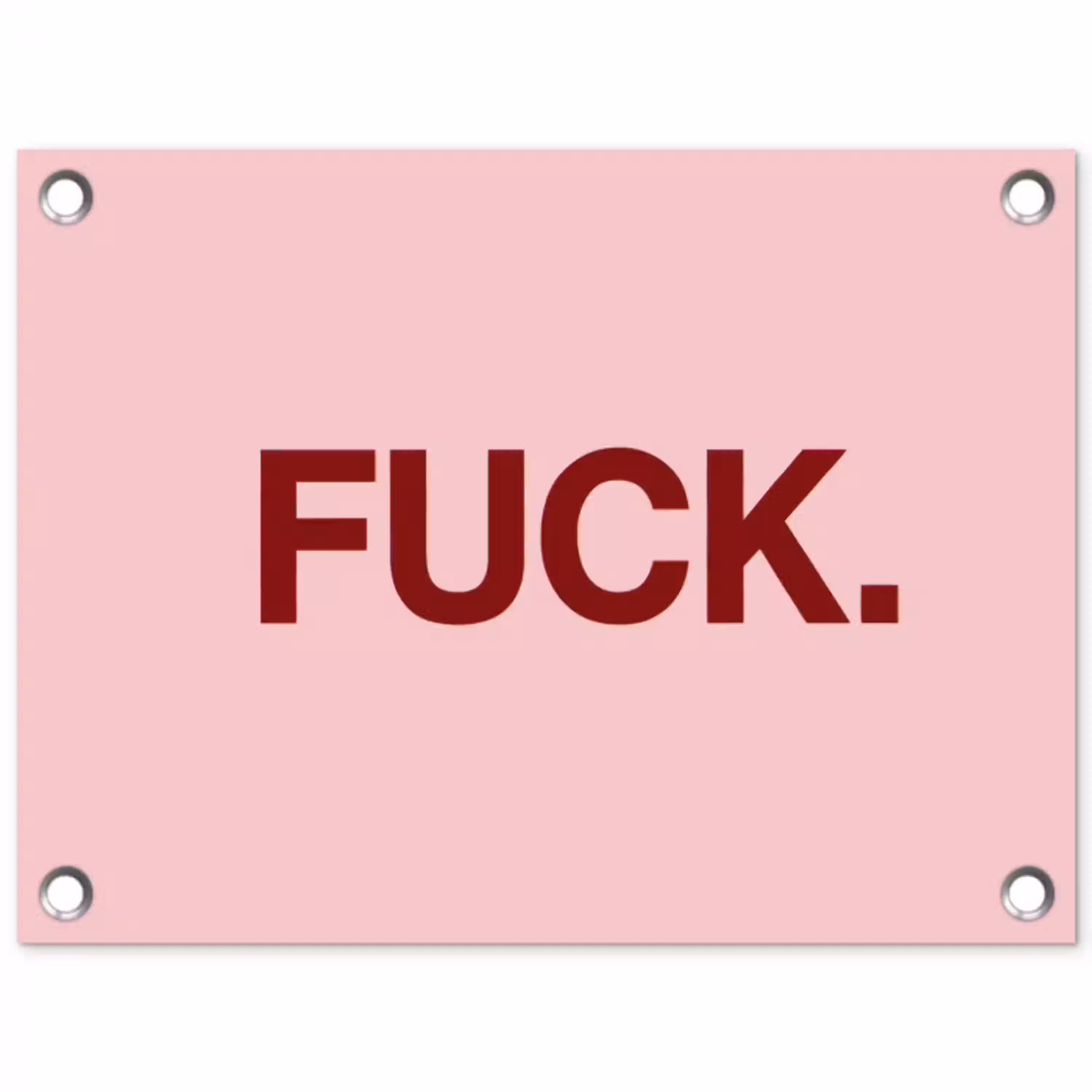 Statement - Krachtig - Roze tuinposter los doek klein -3d