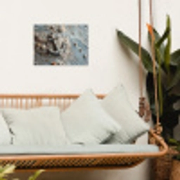 Anker - Hout - Schelpen - Zand tuinposter los doek klein -sfeer7