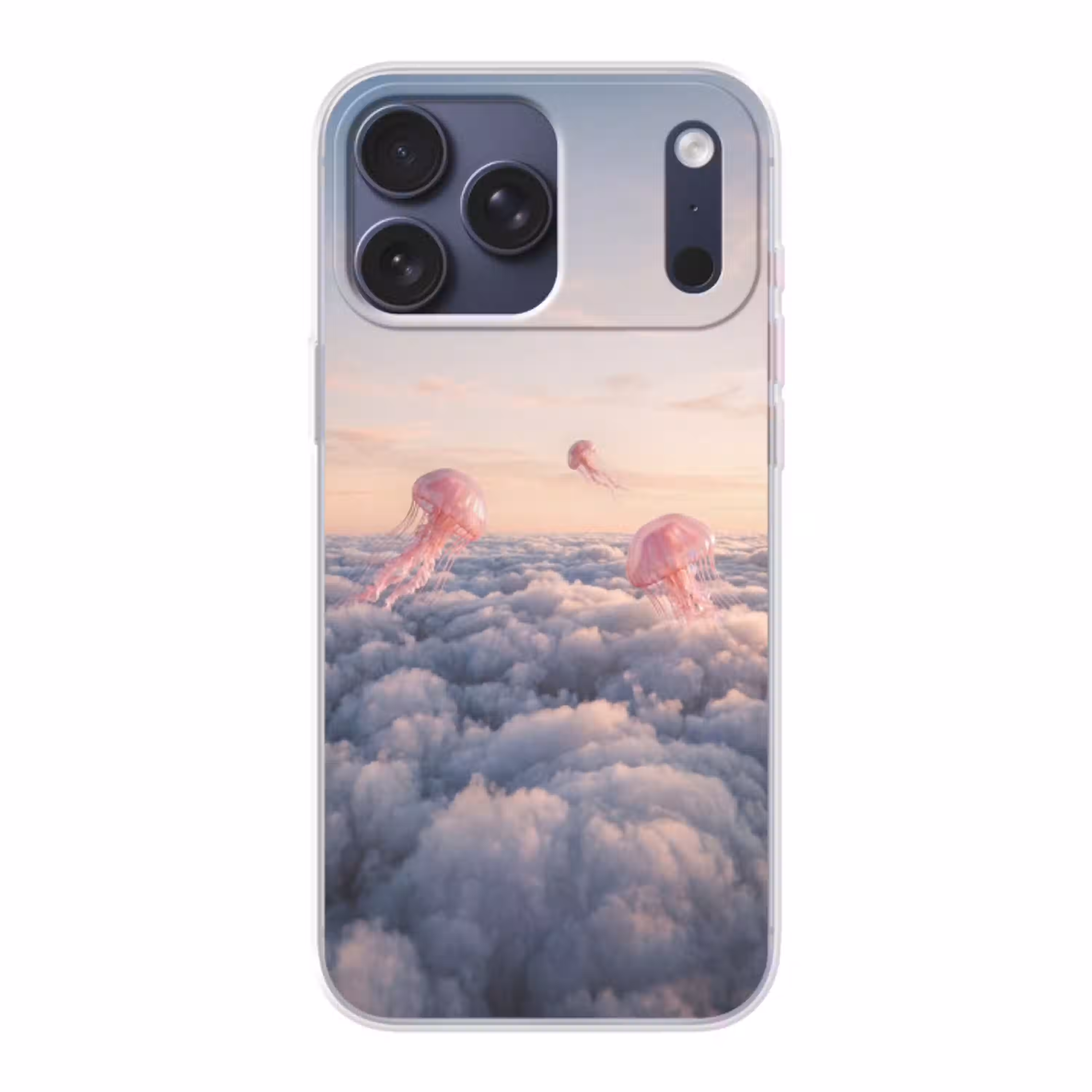 Roze dier - Wolken Telefoonhoesje iPhone 17 Pro Max klein -3d