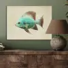 Schubben - Vis - Mint - Minimalistisch PET vilt klein -sfeer2