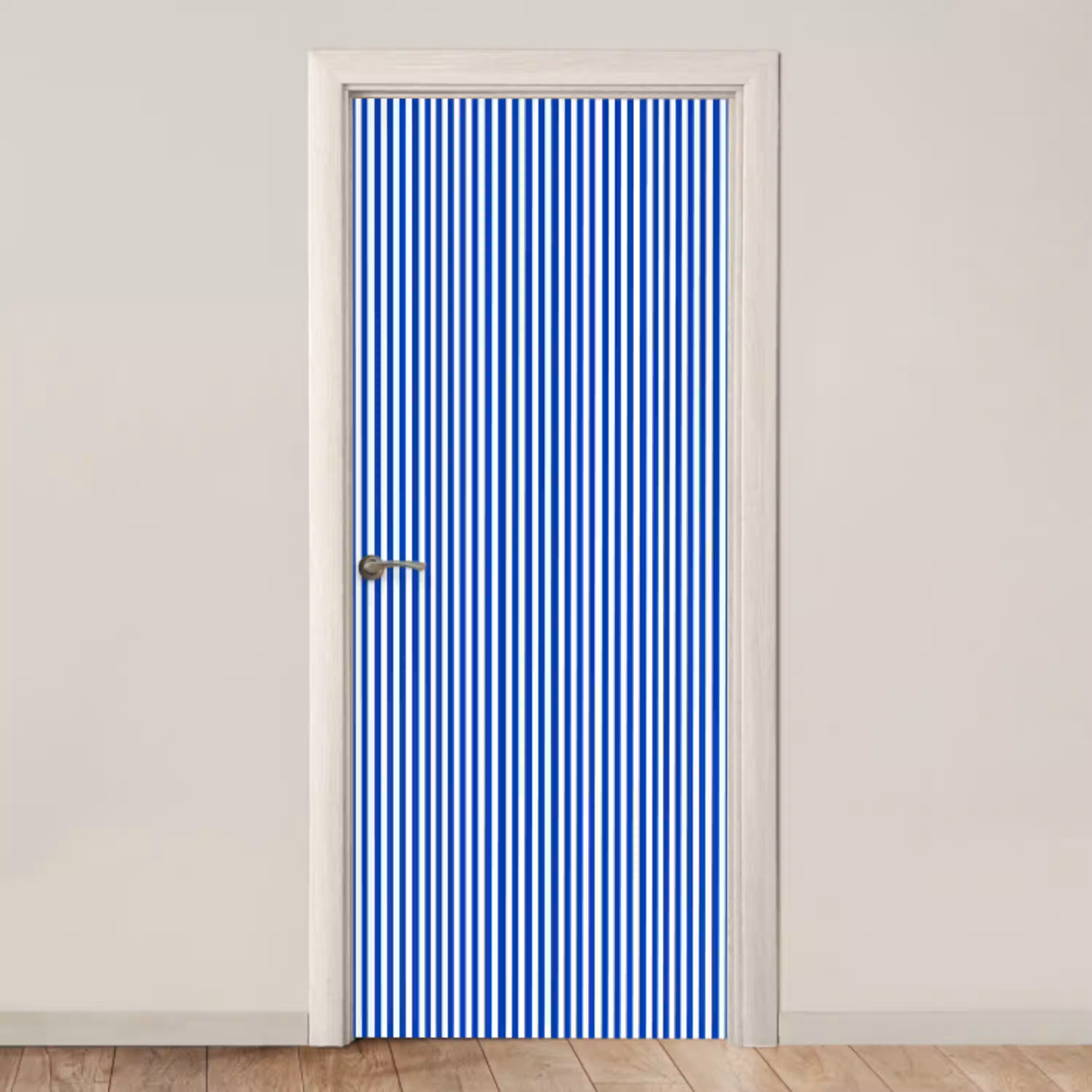 Klassiek - Strepen - Blauw deurposter klein 289 -3d_beige