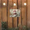 Sneeuwpop - Winter - Sneeuw - Beige tuinposter los doek klein -sfeer1