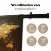 Wereldkaart - Goud - Roest Wandkleed katoen klein -sfeer2