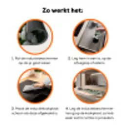 Tulpen - Landschap - Wit Inductie beschermer vinyl 3mm klein -zzzzzzz-td-werking