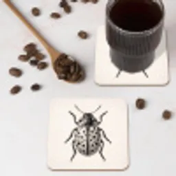 Kever - Insect - Vintage onderzetter kurk middel -sfeer2