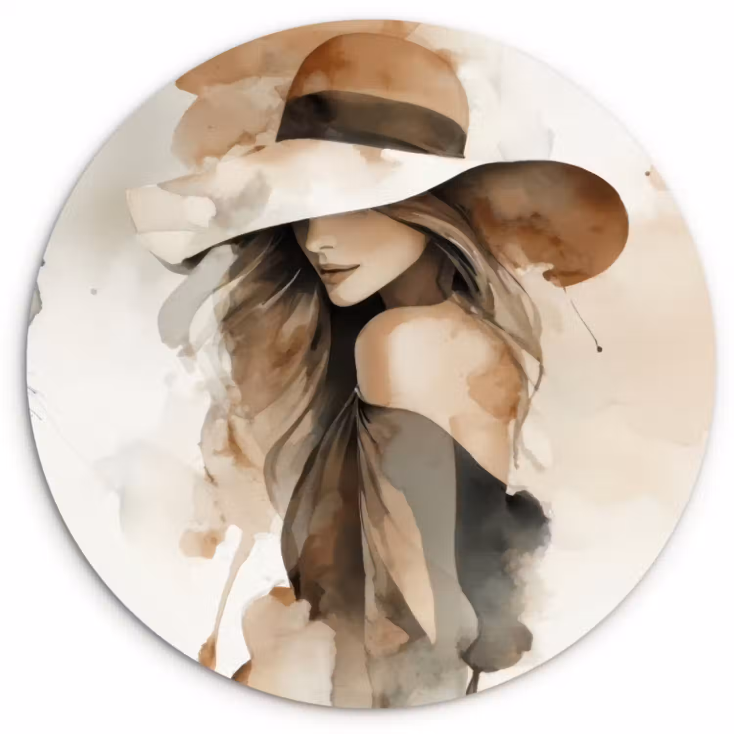Muurcirkel - Mysterieus - Vrouw - Sepia