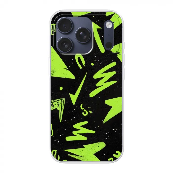 Gaming - Vormen - Pijlen - Abstract - Zwart Telefoonhoesje iPhone 17 Pro klein -3d