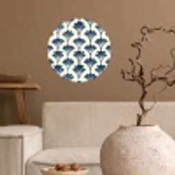 Klassiek - Motief - Blauw Wandcirkel behangsticker klein 186 -sfeer1