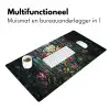 Vlinder - Roze - Bloemen - Bladeren Muismat XXL klein -sfeer4