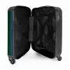 Donkerblauw slangenhuid met symmetrische schubstructuur NBS - Handbagage koffer - Kinderen Unisex middel -binnenkant