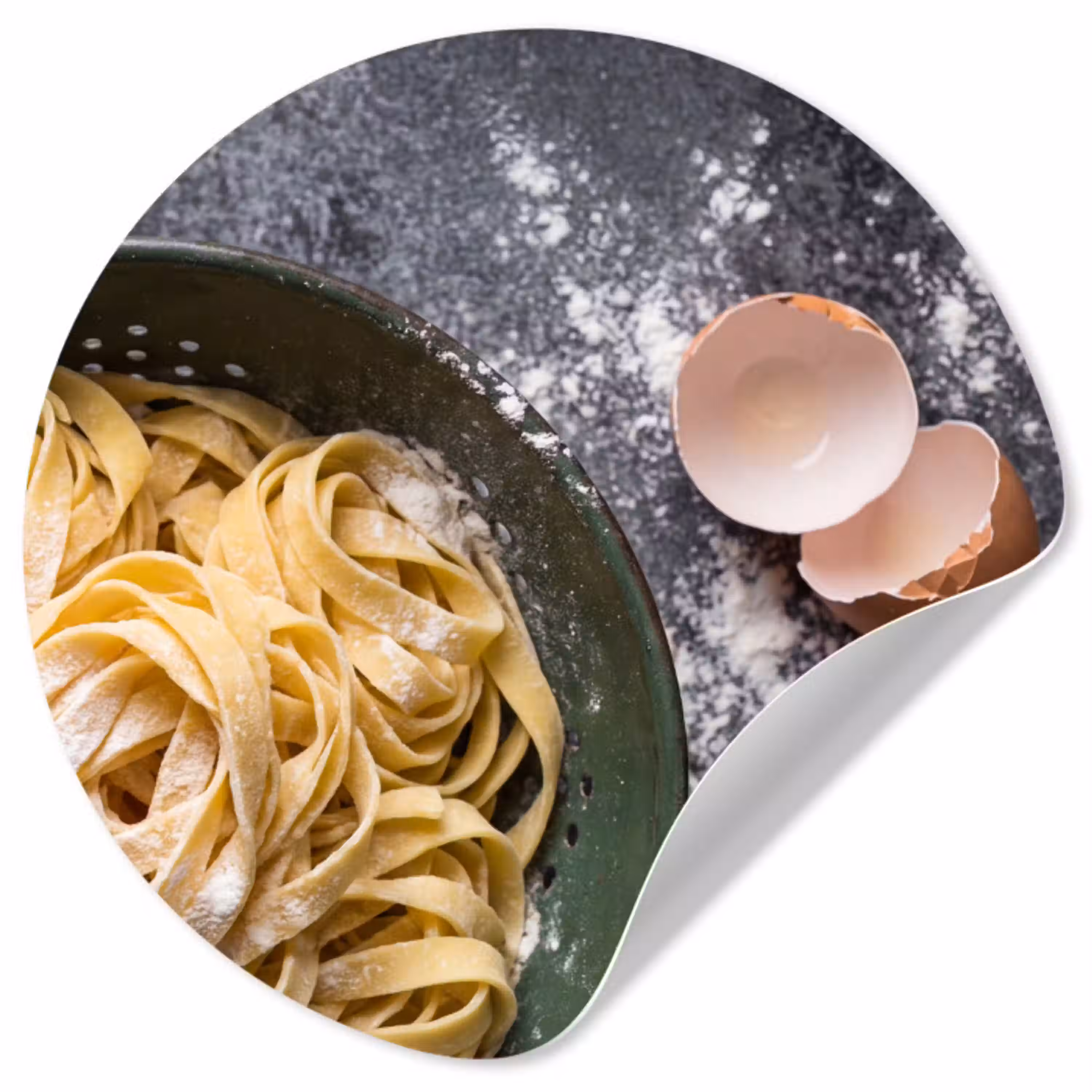 Pasta - Keuken - Eten Wandcirkel behangsticker klein -3d