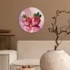 Disco - Fruit - Glitter - Strawberry Wandcirkel kunststof plaat 5mm dik klein -sfeer1