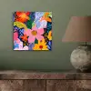 Kleurrijk - Bloemen - Abstract - Stippen aluminium wit klein -sfeer2
