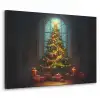 Kerstboom - Cadeau - Kerst - Winter Textielframe zwart klein -3d