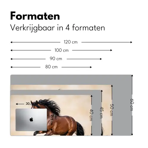 Paard - Galop - Energie Muismat XXL klein -sfeer5