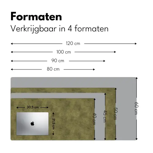 Textuur - Abstract - Groen Muismat XXL klein 681 -sfeer5