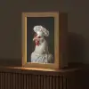 Kok - Rood - Kip Light Box met kabel (Tafellamp) klein -z3d_website