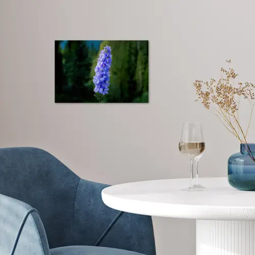 Bloemen - Blauw - Dennenboom poster papier klein -sfeer3