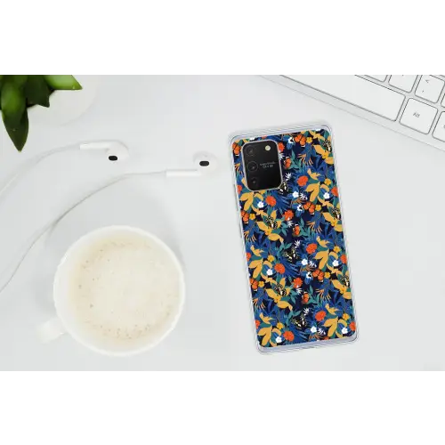 Zomer - Vlinder - Marineblauw - Blauw Telefoonhoesje Samsung Galaxy S10 Lite klein 364 -oordopS10Lite