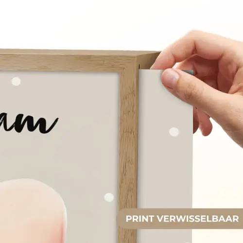 Gezichtje - Hart - Roze - Stippen Light Box met batterij (Wandlamp kind) middel -USP_websiteprintNL
