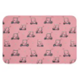 Golfkar - Retro - Roze Badmat klein 997 -3d