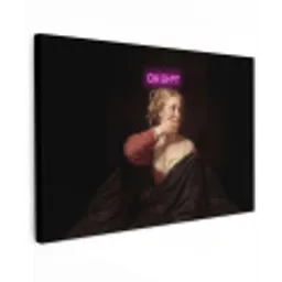 Quote - Neon - vrouw Tuinposter op houten frame 2 cm dik klein -3d