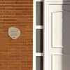 Beige met stippen - Sierlijk Naambord Organisch middel -sfeer3