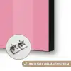 Roze - Gestreept - Belle Textielframe zwart klein -USP_ophangsysteemNL