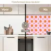 Zon - Patroon - Roze keuken achterwand 2 middel 871 -voor-na2_NL