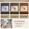 Abstract - Pastel kleuren - Goud - Modern - Aesthetic Light Box met kabel (Tafellamp) klein -USP_lichtkleurNL