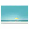 Strand - Blauwe lucht - Geel - Parasol Placemat vinyl groot -zzsfeer1_Kitchenyeah-website