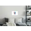 Schedel - Grafisch - Roze - Verdeeld Muursticker klein -slaapkamer