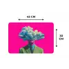 Man - Pak - Wolk - Roze Placemat vinyl groot -specs