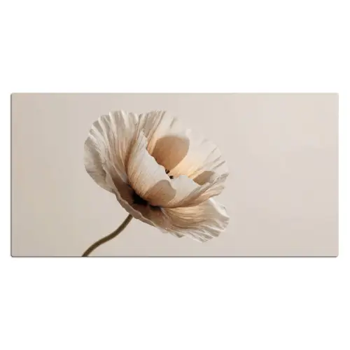 Bloem - Beige - Crème Muismat XXL klein -3d_leeg