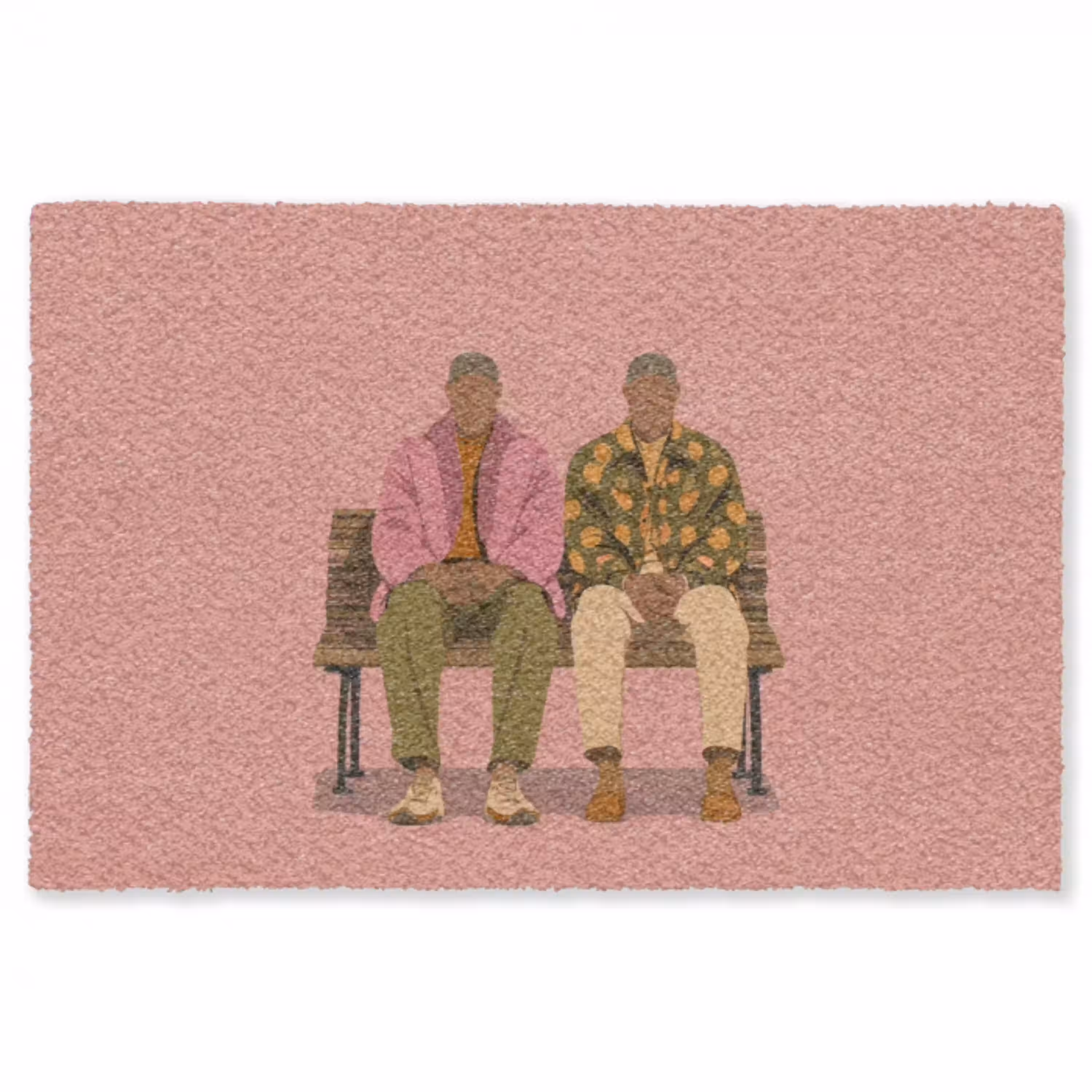 Illustratie - Bankje - Personen - Minimalistisch Vloerkleed Rechthoek klein -3d