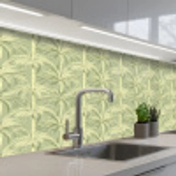 Palmwoud - Tropisch - Groen keuken achterwand 2 middel 871 -3d_schuin