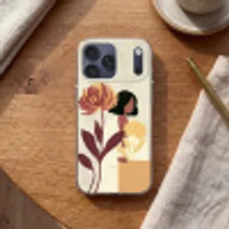 Vrouw - Minimalistisch - Bloem Telefoonhoesje iPhone 17 Pro Max klein -sfeer1