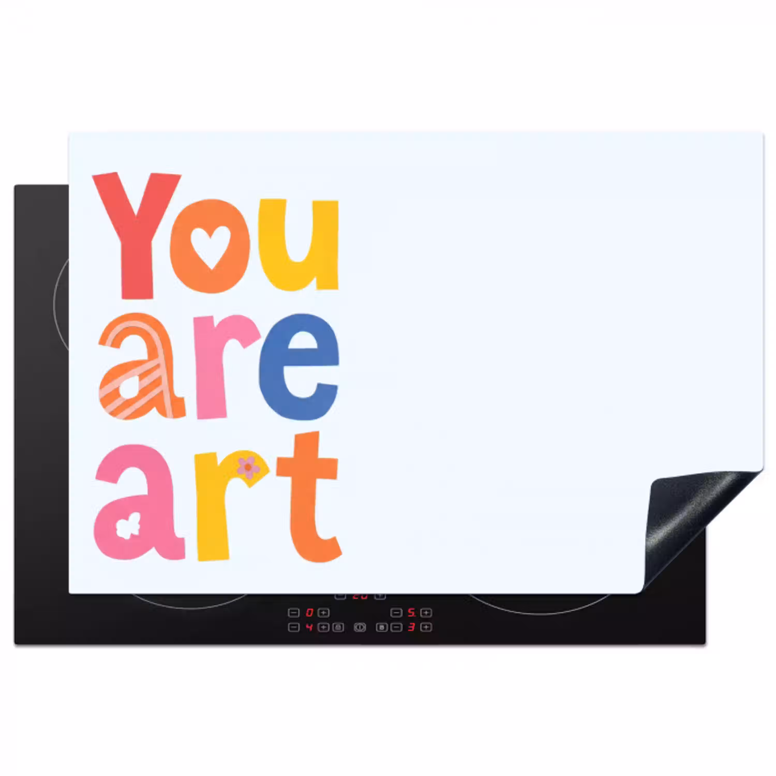 You are art - Kleurrijk - Grafisch Inductie beschermer vinyl 3mm klein -3d