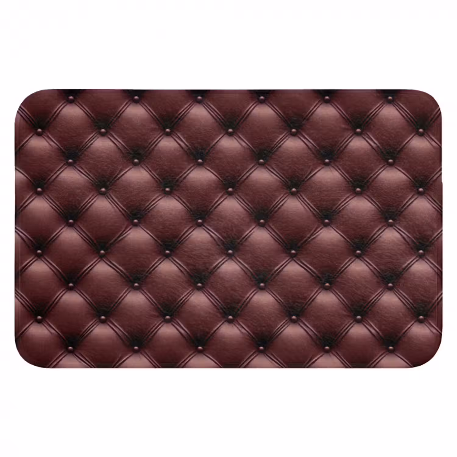 Badematte - Leder - Muster - Bordeaux