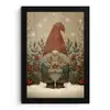 Kerstgnome - Konijntjes - Kleurrijk fotolijst zwart zonder passe partout klein -3d