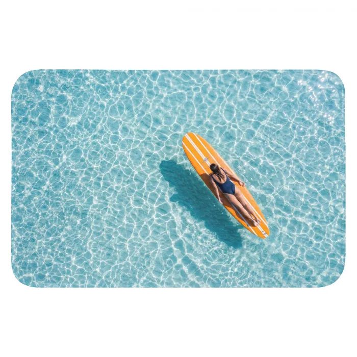 Surfboard - Water - Badpak - Oranje WCmat klein -3d