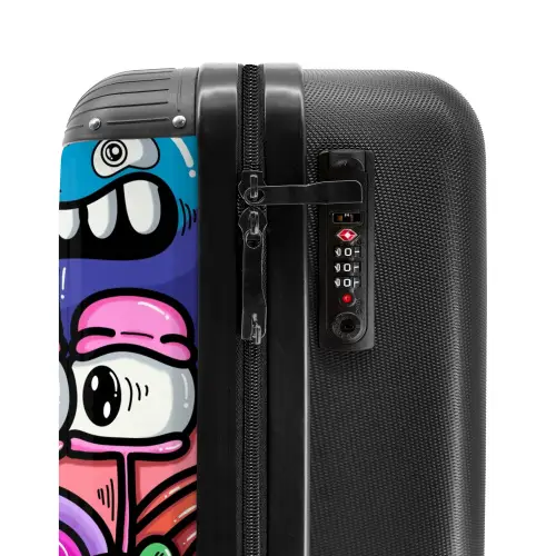 Grappige Monsterbende Koffer - NBS - Handbagage middel -slot